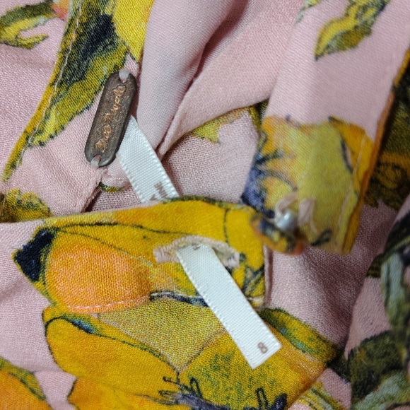 FREE PEOPLE FLOWY BELL SLEEVE DRESS WITH V CUT-OUTS FRONT & BACK WOMEN'S Size 8 - Picture 11 of 11